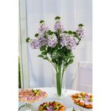 Yapay Çiçek Deposu Yapay 3lü Sümbül Dalı 80 cm Lila