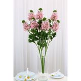 Yapay Çiçek Deposu Yapay 3lü Sümbül Dalı 80 cm Pembe