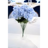 Yapay Çiçek Deposu Yapay 7 Dallı Ortanca Demeti 40 cm Soft Mavi