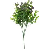 Yapay Çiçek Deposu Yapay 7 Dallı Yeşillik Şimşir Demeti 35 cm Mor