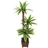 Yapay Çiçek Deposu Yapay Ağaç 3 Gövdeli Cordyline 160 Cm Yeşil-sarı