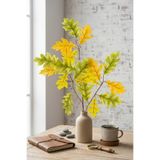Yapay Çiçek Deposu Yapay Arbori Çınar Yaprağı Dalı 60 cm Yeşil-Sarı