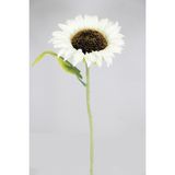 Yapay Çiçek Deposu Yapay Ayçiçeği Dalı 33 cm Beyaz