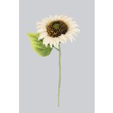 Yapay Çiçek Deposu Yapay Ayçiçeği Dalı 33 cm Krem