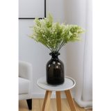 Yapay Çiçek Deposu Yapay Bitki 5 Dallı Liva Bitki Demeti 40 cm Yeşil-Krem