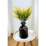 Yapay Çiçek Deposu Yapay Bitki 5 Dallı Vadi Bitki Demeti 35 cm Sarı