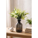 Yapay Çiçek Deposu Yapay Bitki 7 Dallı Miyabi-Müge Çiçeği Demeti 35 cm Beyaz