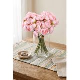 Yapay Çiçek Deposu Yapay Çiçek 36 Şakayıklı Muse Tomurcuk Gül Buketi 30 cm Pudra Pembe