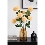 Yapay Çiçek Deposu Yapay Çiçek 3'lü Top Karanfil Dalı 67 cm Kavun İçi