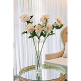 Yapay Çiçek Deposu Yapay Çiçek 3lü Yıldız Gülü Dalı 70 cm Somon