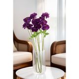 Yapay Çiçek Deposu Yapay Çiçek 4 Çiçekli İzlanda Gülü 80 cm Mor YCD-310