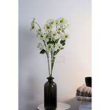 Yapay Çiçek Deposu Yapay Çiçek 6 Çiçekli Fransız Gerberası Dalı 75 cm Beyaz YCD-309