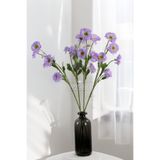 Yapay Çiçek Deposu Yapay Çiçek 6 Çiçekli Fransız Gerberası Dalı 75 cm Lila YCD-309