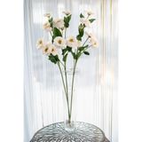 Yapay Çiçek Deposu Yapay Çiçek 6lı Taçlı Kır Çiçeği 75 cm Krem