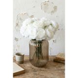 Yapay Çiçek Deposu Yapay Çiçek 7li Çay Gülü Demeti 30 cm Beyaz