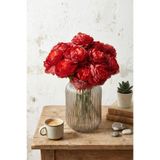 Yapay Çiçek Deposu Yapay Çiçek 7li Çay Gülü Demeti 30 cm Bordo