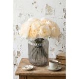 Yapay Çiçek Deposu Yapay Çiçek 7li Çay Gülü Demeti 30 cm Krem