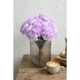 Yapay Çiçek Deposu Yapay Çiçek 7li Çay Gülü Demeti 30 cm Lila