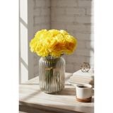 Yapay Çiçek Deposu Yapay Çiçek 7li Çay Gülü Demeti 30 cm Sarı