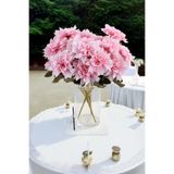 Yapay Çiçek Deposu Yapay Çiçek 7li Dahlia Demeti 33 cm Açık Pembe