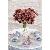 Yapay Çiçek Deposu Yapay Çiçek 7li Dahlia Demeti 33 cm Kahverengi