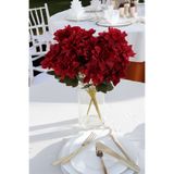 Yapay Çiçek Deposu Yapay Çiçek 7li Dahlia Demeti 33 cm Kırmızı