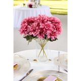 Yapay Çiçek Deposu Yapay Çiçek 7li Dahlia Demeti 33 cm Pastel Fuşya