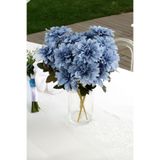 Yapay Çiçek Deposu Yapay Çiçek 7li Dahlia Demeti 33 cm Pastel Mavi