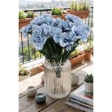 Yapay Çiçek Deposu Yapay Çiçek 7li Karanfil Çiçeği Demeti 40 cm Pastel Mavi