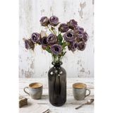 Yapay Çiçek Deposu Yapay Çiçek Kaliteli 5'li Lüx Tomur Gül Dalı 50 cm Pastel Mor