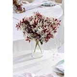 Yapay Çiçek Deposu Yapay Çiçek Lüx Çöl Lilyumu 30 cm Bordo-Krem