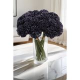 Yapay Çiçek Deposu Yapay Çiçek Top Krizantem 7li Mini Kartopu Demeti 30 cm Lacivert YCD-349