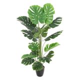 Yapay Çiçek Deposu Yapay Deve Tabanı Ağacı (monstera Ağacı) Gerçek Dokulu 16 Yapraklı 150 Cm