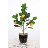Yapay Çiçek Deposu Yapay Gerçekçi Limon Ağacı Saksıda 45 Cm