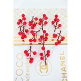 Yapay Çiçek Deposu Yapay Kafa Top Kokina Berry Yeni Yıl Süsü 8 cm 10lu Paket