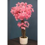 Yapay Çiçek Deposu Yapay Küçük Japon Bahar Dalı Ağacı 75 Cm Pembe