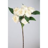 Yapay Çiçek Deposu Yapay Lux 7li Salkım Gül Dalı 48 Cm Beyaz