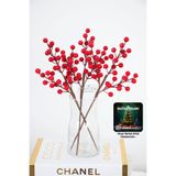 Yapay Çiçek Deposu Yapay Mini Dal Kokina 35 cm Kırmızı 3lü set