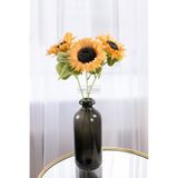 Yapay Çiçek Deposu Yapay Retro Ayçiçeği Dalı 50 cm Açık Kahve