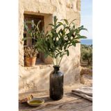 Yapay Çiçek Deposu Yapay Tek Dal Zeytin Dalı 60 cm Koyu Yeşil