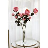 Yapay Çiçek Deposu Yapay Uzun Dal 4lü Gül 63 cm Pembe