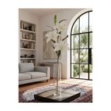 Yapay Çiçek Deryası Yapay 3 Başlı Beyaz Lilyum 100 Cm Dekorasyon Çiçeği