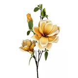 Yapay Çiçek Eva Somon Manolya 3 Çiçekli Uzun Dal 90Cm Gerçeksi Doku Vitrin