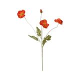 Yapay Çiçek Gelincik Çiçeği Kırmızı Renk 3 Çiçek 1 Tomurcuk 59cm