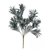 Yapay Çiçek Gümüş Renk Podocarpus Demeti 5 Dal Garnitür Aradal Dekoratif Yapay Bitki