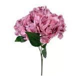 Yapay Çiçek Islak Ortanca Çiçeği Pembe Koyu 45Cm 5Dal Islak Gerçeksi Dokulu