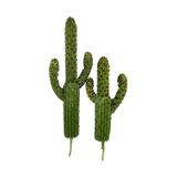 Yapay Çiçek Kaktüs Ağacı Koyuyeşil 2li Set 3Kollu 50*15cmve 35*15cm sk4022
