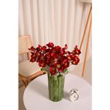 Yapay Çiçek Marketim Kırmızı Yapay Gelincik Çiçeği 4 Dallı Lüx İpeksi Dokulu Dekoratif Vazo Çiçeği 60 cm