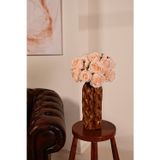 Yapay Çiçek Marketim Somon Yapay Lüx Gül Buketi 6 Dallı Premium Canlı Islak Dokulu Dekoratif Vazo Çiçeği 30 cm