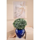 Yapay Çiçek Marketim Yeşil Yapay Ortanca Çiçeği 5 Dallı Premium Canlı Islak Dokulu Dekoratif Vazo Çiçeği 42 cm